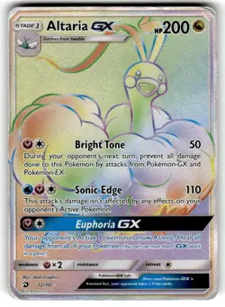 Altaria GX Dragon Majesty Rainbow Holo Card 72/70 Secret Edition MP See Pics - Image 1