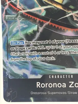 Bandai Roronoa Zoro OP10-095 Rare Character Card 6000 Power One Piece - Image 5
