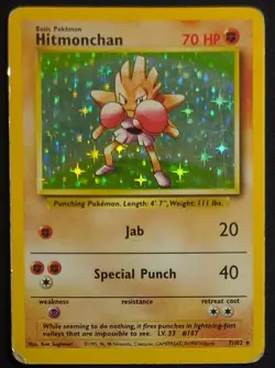 Hitmonchan 7/102 Base Set Pokemon Card - Image 1