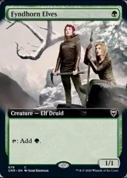 Fyndhorn Elves (Extended Art) -FOIL - Commander Legends - MTG Magic - NM - Image 1