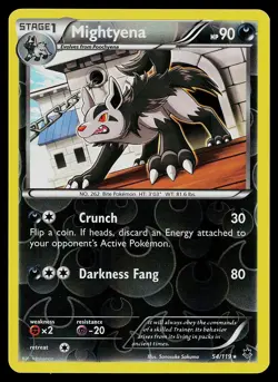 Pokemon Card Mightyena 54/119 XY - Phantom Forces Reverse Holo - Image 1