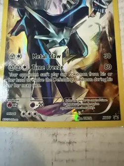 Pokemon Promo Dialga XY77 Full Art Holo card from 2015 XY Black Star Promos set - Image 3