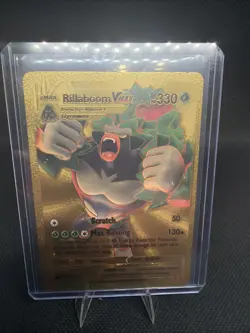Rillaboom Vmax Gold Foil Fan Art Textured Collector Pokemon Card - Image 1