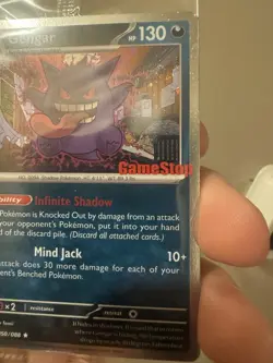 *DOUBLE SWIRL* Above The Bed + Left Of Gengar! 050/088 Gamestop Promo Pkmn Card - Image 2