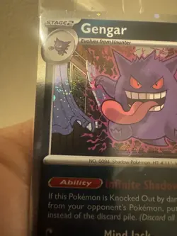 *DOUBLE SWIRL* Above The Bed + Left Of Gengar! 050/088 Gamestop Promo Pkmn Card - Image 3