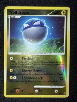 Pokemon Voltorb SH3 Reverse Holo Card 2008 English TCG Basic 60 LP - Image 1