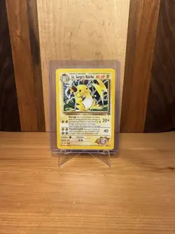 Pokemon TCG Lt. Surge's Raichu Holo Rare Card 11/132 Gym Challenge 80 HP - Image 4