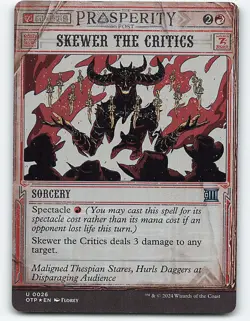 Skewer the Critics #26 foil Magic the Gathering Card - Image 1