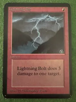 MtG Lightning Bolt Alpha Edition - Image 1