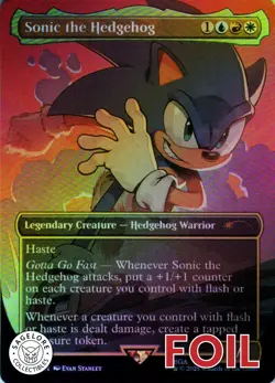 Sonic the Hedgehog (Rainbow Foil) - Secret Lair Sonic - 2087 - NM Foil - Image 1
