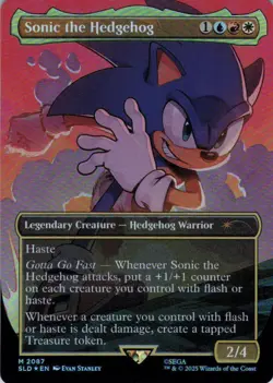 Sonic the Hedgehog (Rainbow Foil) - Secret Lair Sonic - 2087 - NM Foil - Image 2