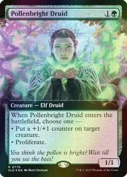 MTG Pollenbright Druid Extended Art Foil ** Secret Lair Drop ** English (NM) - Image 1