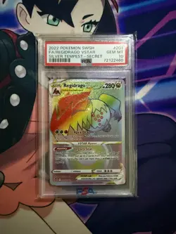 2022 Pokemon Silver Tempest REGIDRAGO VSTAR Hyper Rare 201/195 PSA 10 GEM MINT - Image 1