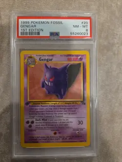 1999 Pokemon Fossil Gengar 1st Edition #20 - Image 1