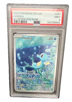 2024 POKEMON SFA EN-SHROUDED FABLE #067/064 HORSEA ILLUSTRATION RARE PSA 9 - Image 1