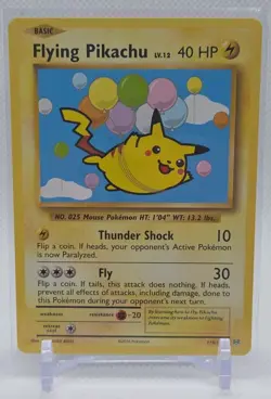 POKEMON - FLYING PIKACHU XY- EVOLUTIONS (#110) (2016) SECRET RARE LP - Image 1