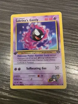 Sabrina's Gastly 97/132 Gym Challenge - 1st Edition Pokemon Card - LP - Image 1