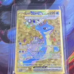 Lapras ex SVP164 Scarlet & Violet Gold Secret Rare Promo Pokemon Card - Image 1