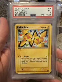 Pokemon Pichu Bros. Black Star Promo PSA 9 POP Series 3 #16/17 Regular 2006 - Image 1