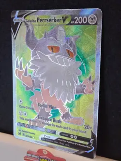 Pokemon TCG Galarian Perrserker V Sword & Shield - Lost Origin 183/196 Holo NM - Image 3