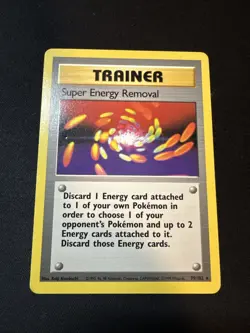 1999 First Edition Base Set Shadowless Super Energy Removal Trainer Pokemon - Image 1