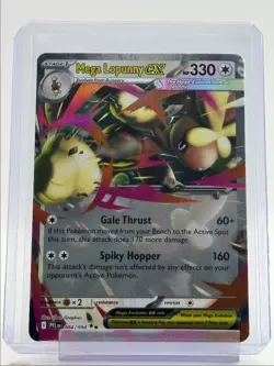 MEGA LOPUNNY EX 2025 POKEMON PHANTASMAL FLAMES DOUBLE RARE B 084/094 Q3384 - Image 1