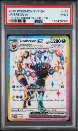 2025 Pokemon UMBREON ex #176 Promo Prismatic Premium Figure Collection PSA 9 ! - Image 1