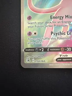 Mew V 250/264 Fusion Strike Full Art Ultra Rare NM Pokemon - Image 5