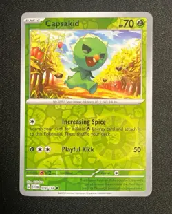 Capsakid 028/198 Reverse Holo Common Scarlet & Violet Base Set Pokemon TCG - Image 1