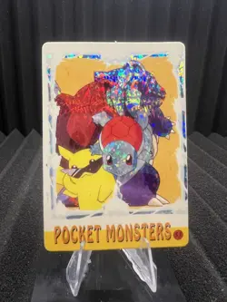 Pokemon Vintage Pocket Monsters Vending HOLO Prism Sticker 1999 Nintendo Japan - Image 1
