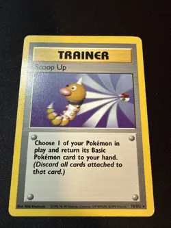 Pokemon Scoop Up 78/102 Base Set Rare Trainer Regular English 1999 - Image 1