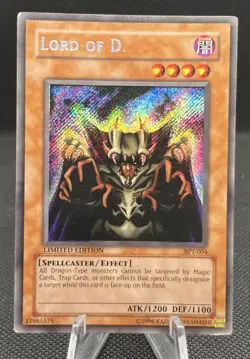Vintage 1996 Yu-Gi-Oh! TCG Lord of D. BPT-004 Secret Rare Limited Edition LP - Image 1