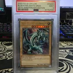 Yu Gi Oh - PSA 9 Blue Eyes White Dragon LOB-EN001 25th Anniversary Edition 2023 - Image 1