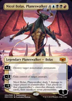 Nicol Bolas, Planeswalker -Foil Light Play MTG Guilds of Ravnica Mythic Edition - Image 1