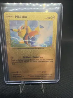 Pikachu Libre Superhero Gold Foil Pokemon Card 90hp 076/073 SECRET RARE 030/030 - Image 1