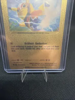 Pikachu Libre Superhero Gold Foil Pokemon Card 90hp 076/073 SECRET RARE 030/030 - Image 3