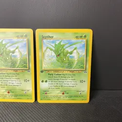 Scyther 1st Edition Non Holo Neo Discovery Set Pokemon Card LP/NM And Non 1stEdi - Image 2