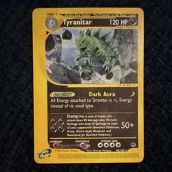 Pokemon Tyranitar Rare 120 HP 50+ Expedition Card 66/165 2002 Vintage NON-HOLO - Image 1
