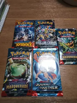 5 Packs Pokemon Cards! New/Sealed!Total 50 Cards! Scarlet & Violet! - Image 1
