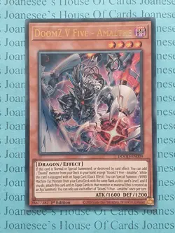 DOOD-EN009 DoomZ V Five - Amalthe Ultra Rare Yu-Gi-Oh Card 1st New - Image 1