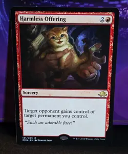 magic the gathering - Harmless Offering - Sorcery - Red - Rare - Gain Control - Image 1