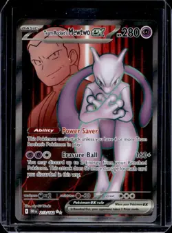 2025 Pokemon Destined Rivals Team Rocket's Mewtwo ex #213/182 - Image 1