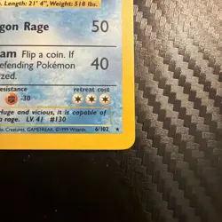 Gyarados 6/102 Holo Rare Base Set Pokemon Card - Image 4