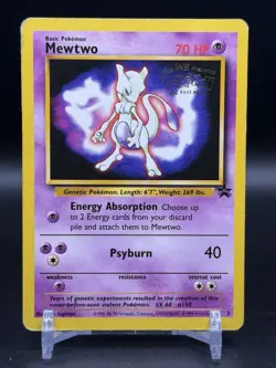 Pokemon TCG Mewtwo #3 WB Kids Presents the First Movie Black Star Promo MP - Image 1