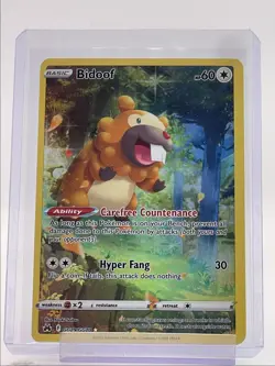 BIDOOF 2023 POKEMON SWSH CROWN ZENITH GALARIAN GALLERY RARE GG29/GG70 Q3384 - Image 1