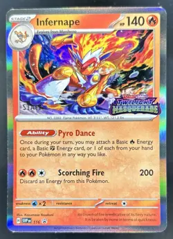 2023-25 Pokemon SV Black Star Promos - SVP EN Infernape Staff VAR #116b - Image 1