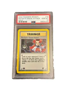 Pokemon 2000 Rocket - Rocket’s Sneak Attack - Holo - PSA 10 - Image 1