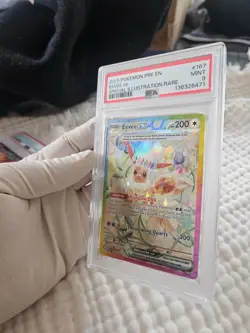 Pokemon TCG Prismatic Evolutions Eevee EX 167 Special Illustration Rare - PSA 9 - Image 2