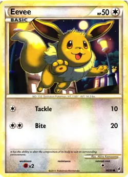 Pokemon TCG Eevee Call of Legends 56/95 Regular Common LP/MP - Image 1