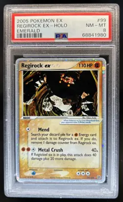 2005 Pokemon EX Emerald Regirock Holo #99/106 PSA 8 - Image 1